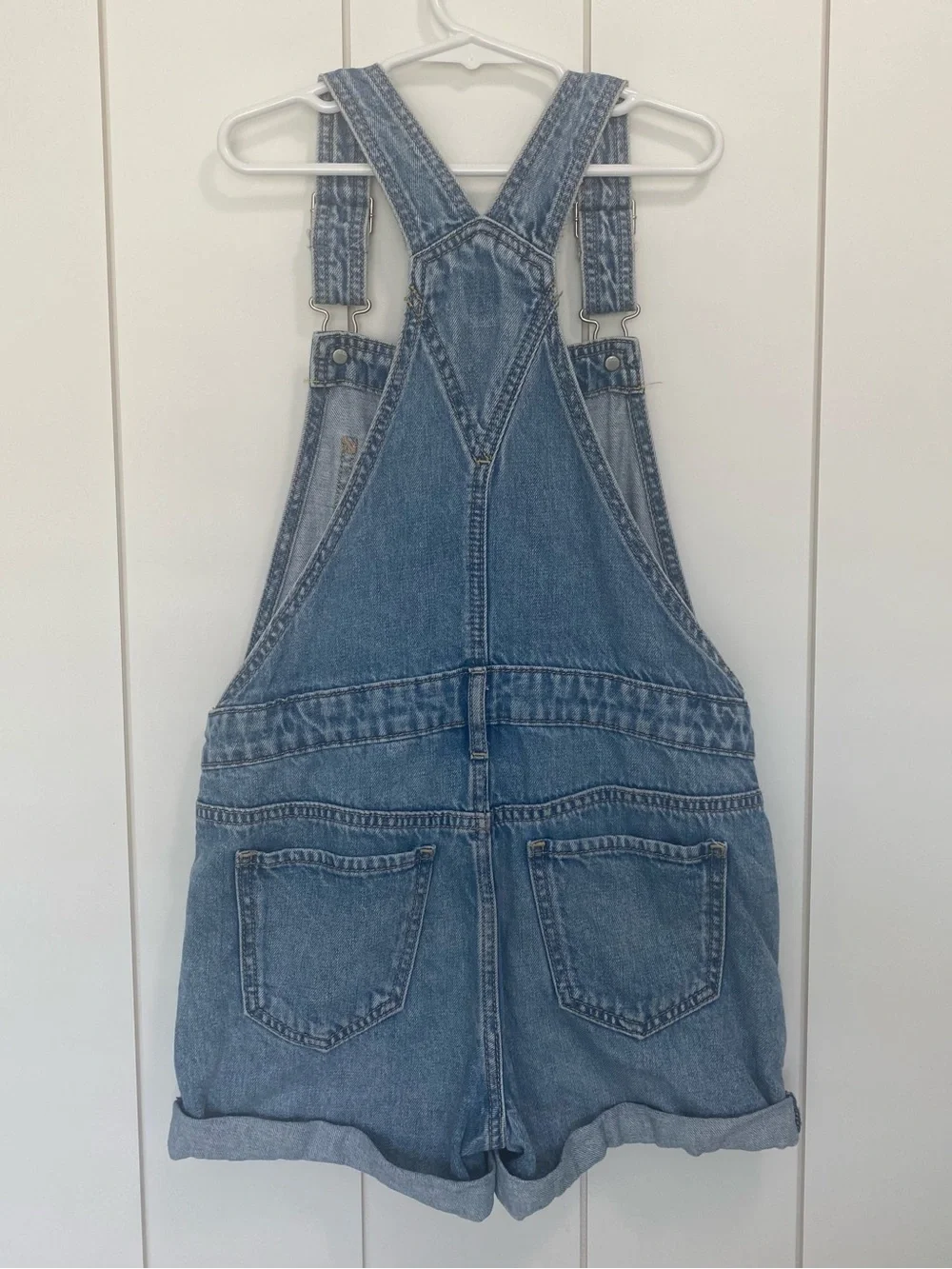GAP Kids Distressed Denim Short Overalls
